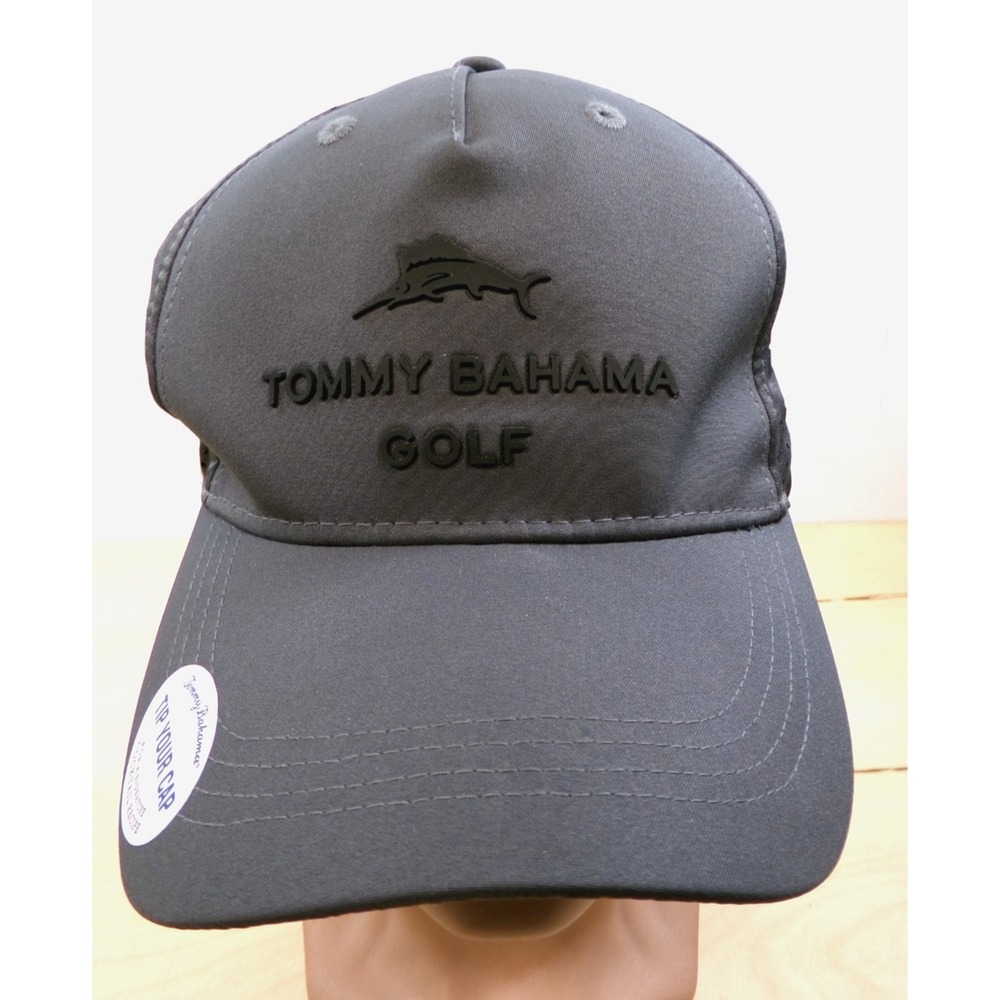 Tommy Bahama Golf Cap Hat‎ Gray Tip Your Cap Cocktail Recipe in Hat Adjustable